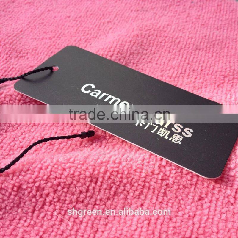 High quality Spot UV light brand name special paper hangtag