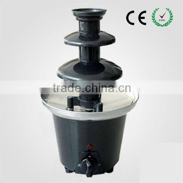 family use 3 tiers wholesale Mini chocolate fountain, china chocolate fountain stand