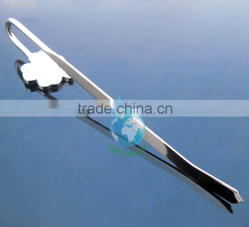 Four-leaf clover metal bookmark/custom 3d bookmark china supplier