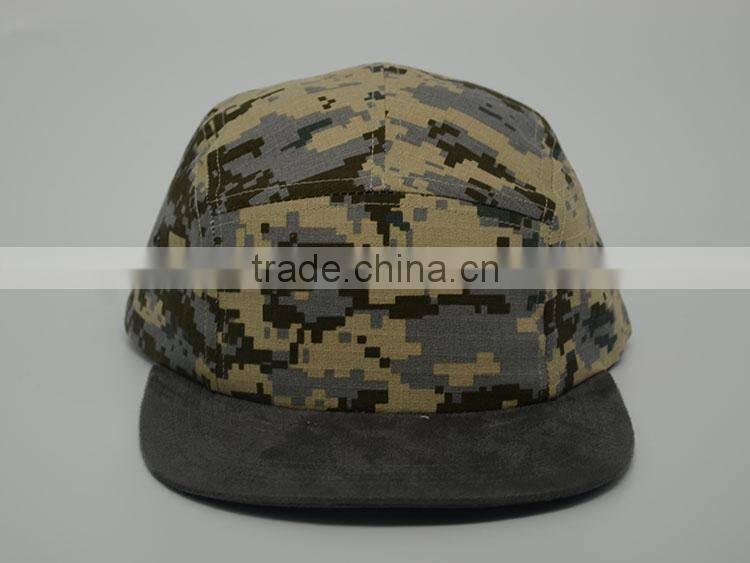 camo flat bill cap,plain brim abapback hat