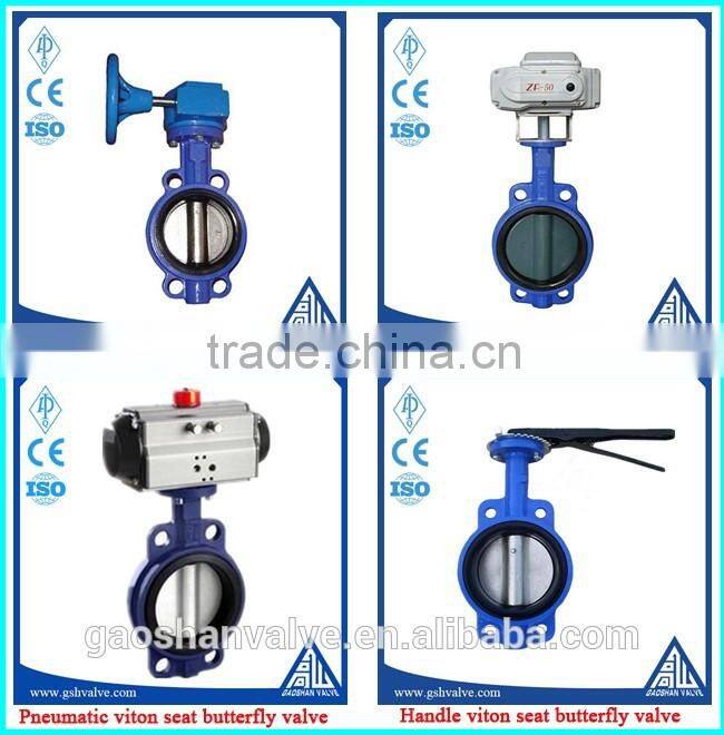 pneumatic actuator viton seat wafer butterfly valve