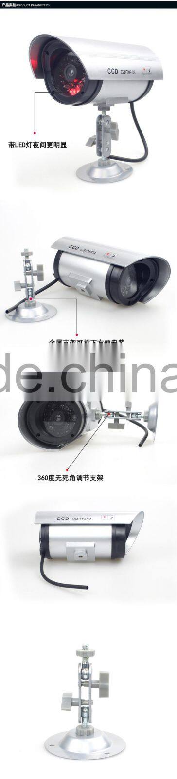 Outdoor Dome CCTV Dummy Camera Dome Dummy Camera With Red Flashing Blink Light