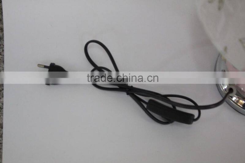 No.1 yiwu exporting commission agent wanted modern rose printed european bedside lamp/desk lamp