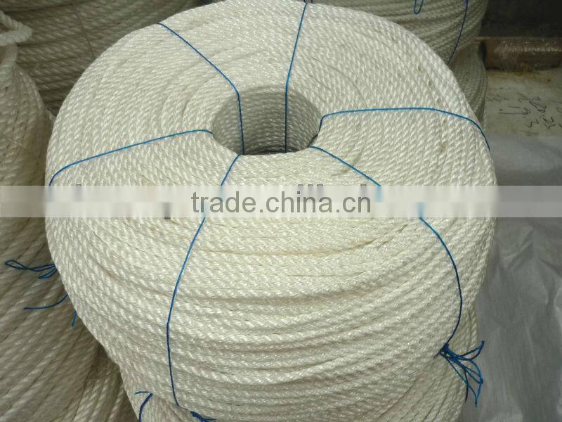 pp splitfilm silver rope blue with yellow color