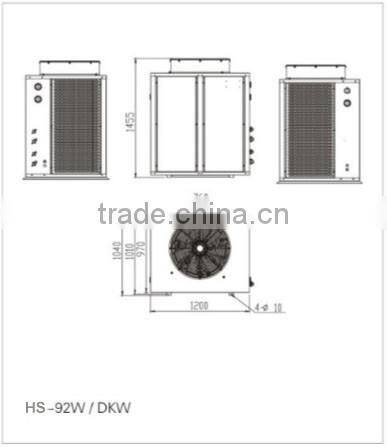 professional split high temperature air to air heat pump 28kw tobacco heating machine dryer