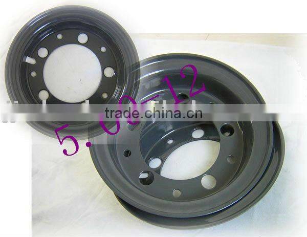 3PC Tube 3.00-8 Steel Jiujiu Wheels
