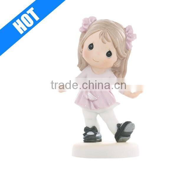 Hand Painted Promotional Bisque Porcelain Dancing Girl Figurine