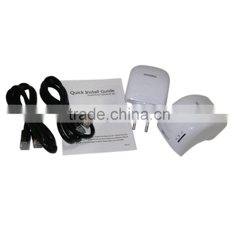 New products 500Mbps mini powerline extender network tool kit powerline adapter EU