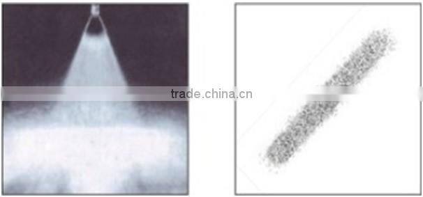 P Series Narrow angle deflection flat fan spray nozzle