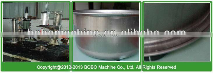 Trimming and crimping machine for utensils