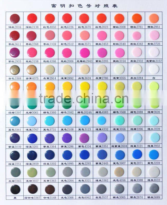 Plastic snap button for diaper