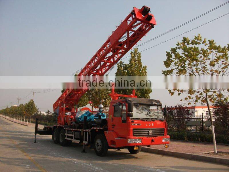 mobile truck-mounted water well drilling rig
