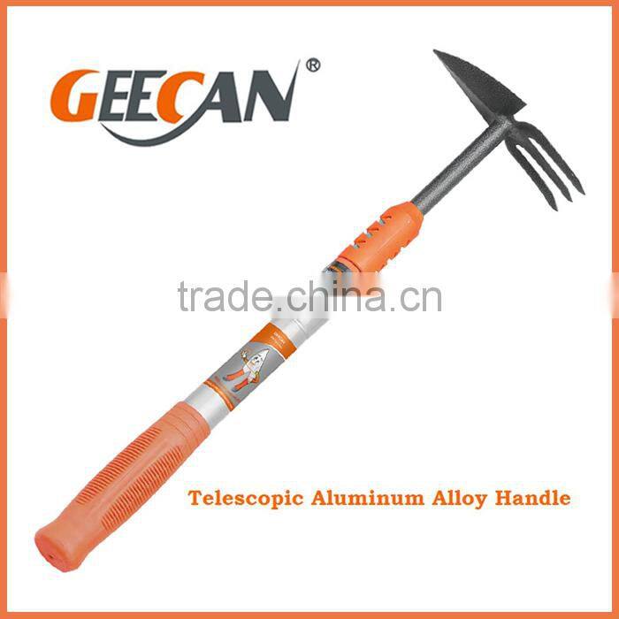 Telescopic rake and hoe