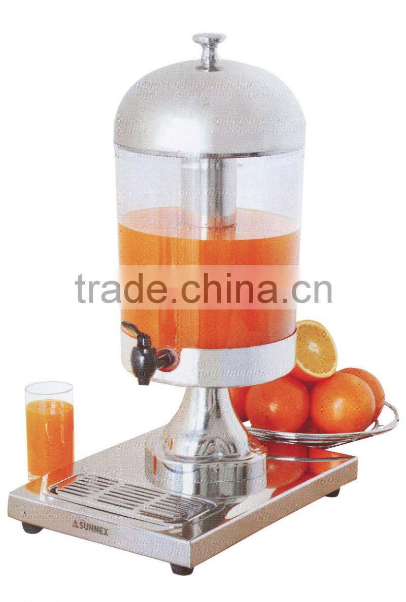8L transparent dispenser for cooling juice beer milk