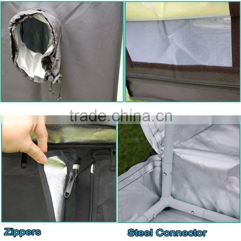 1.2x2.4x2M 600D Mylar Hydroponic Grow Tent for Indoor Plant Growing