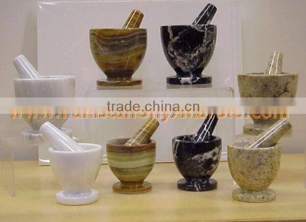 MARBLE MORTAR AND PESTLE HANDICRAFTS