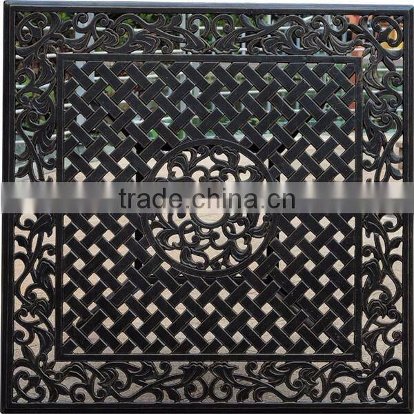 Square table & KD chairs aluminum balcony furniture