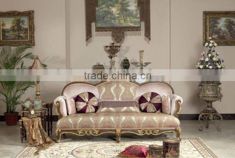 Arabia Style Solid Wood Hand Carving Living Room Sofa Set,Antique Living Room Home Furniture