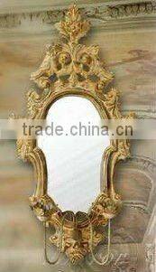 Wooden classical hand carved wall mirror, MOQ:1PCS(B70110)