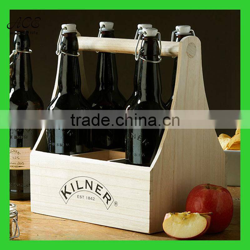 Wooden bottle caddy Wine bottle caddy Beer bottle caddy