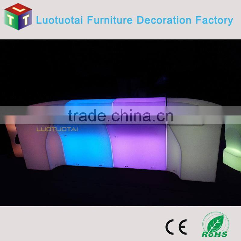 PE plastic/remote control/RGBW glow bar furniture/event nightclub LED Bar Counter