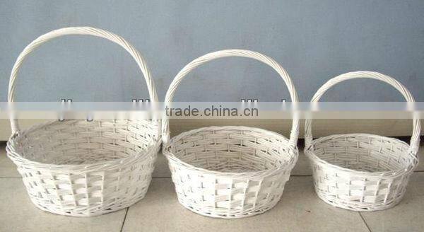 Cheap wicker storage basket with handle