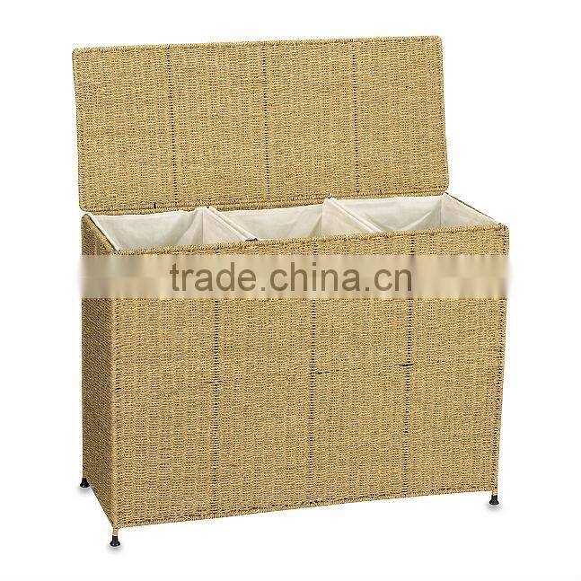 Seagrass Triple Laundry Sorter W/3 Removable Bags