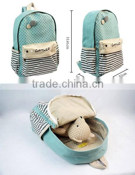 2016 Hot Sell Cute Canvas Laptop Bag/Shoulder Bag/School Backpack
