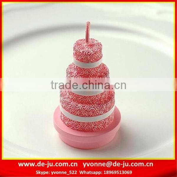 Large Pink Cake Shaped Beautiful Birthday Candles In Bulk