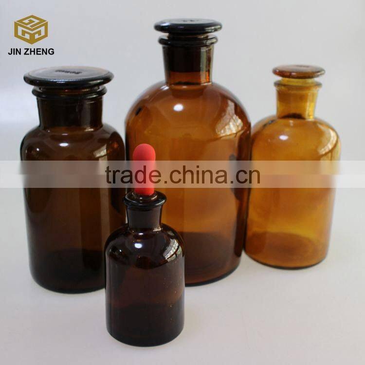 2015 hot selling clear 30ml 60ml 125ml 150ml 250ml 500ml 1000ml glass reagent bottle