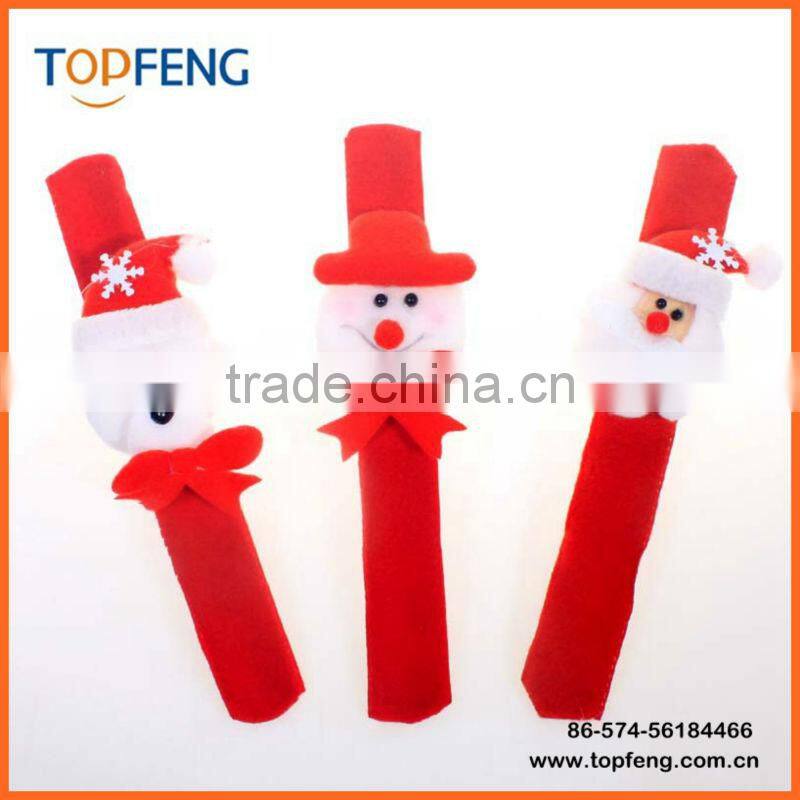 Christmas Theme Lovely Slap Bracelet/bangle XMA Decor Pat Circle Gift