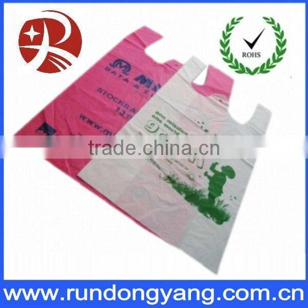 handle Oxo-biodegradable T-shirt plastic bag