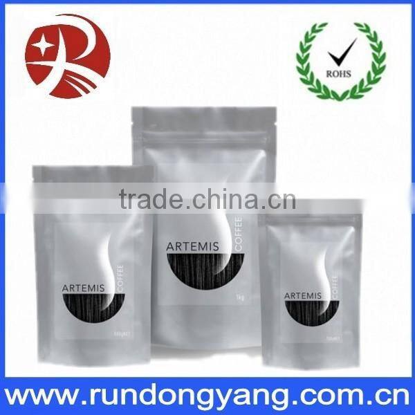plastic stand up coffee packaging bag