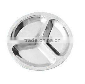 stainless steel fast food dinner plate