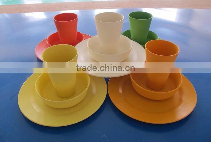 BSCI Audit Biodegradable Eco Bamboo Fiber Dinnerware Set(BC-CS1022)