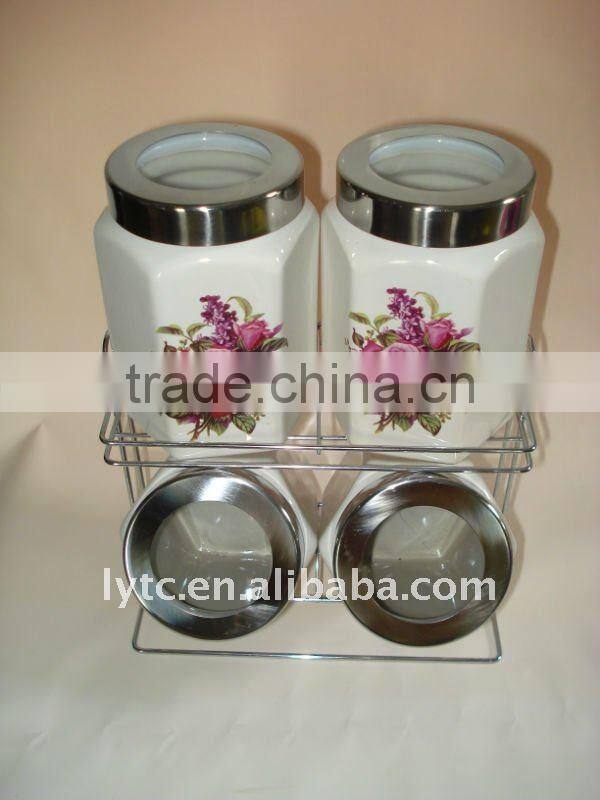 4 pcs Kitchen Accessory Ceramic Canister