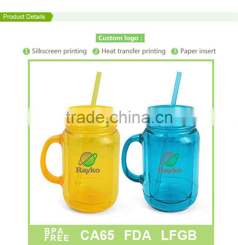 double wall Acrylic candy manson jars 560ml