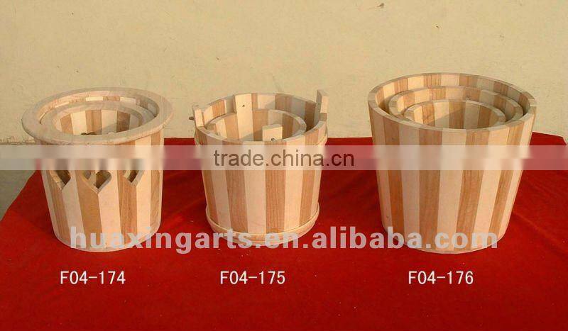 wholesale pretty wooden bucket for decoration