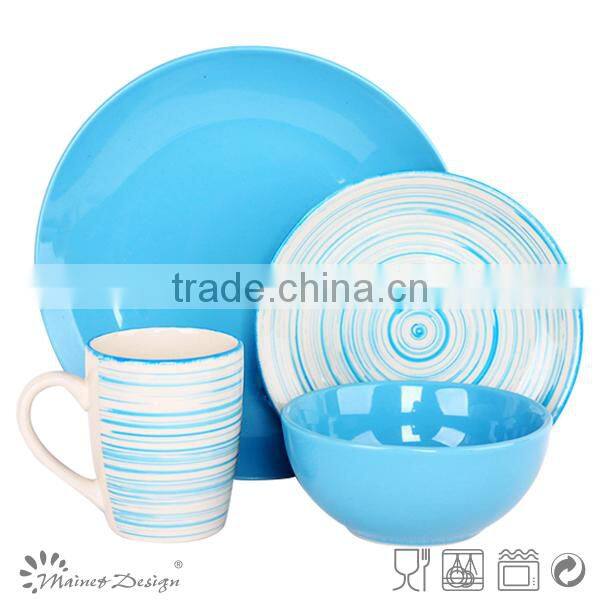 fine ceramic 16pcs stoneware dinner set