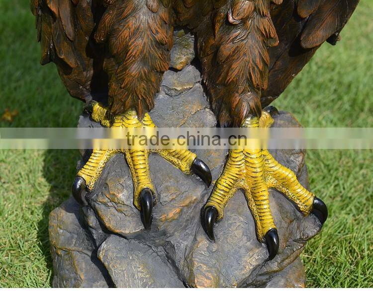 wholesale home decor high quality fiberglass eagle animal resin sculptures