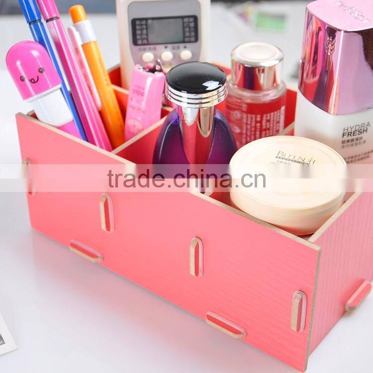 Wooden cosmetics storage box / DIY organizer