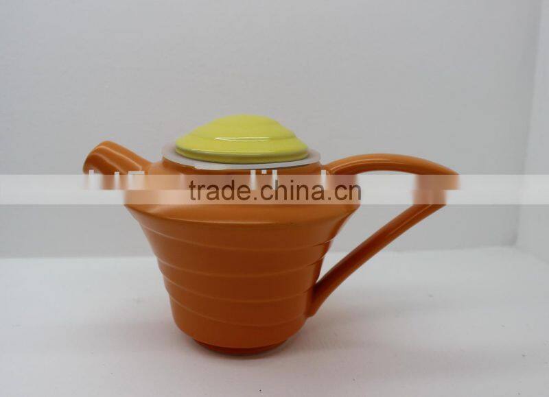 Promotional contrast color custom antique ceramic teapots