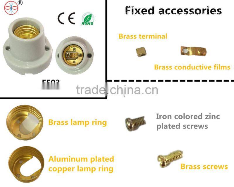 F503 e27 porcelain lamp holder