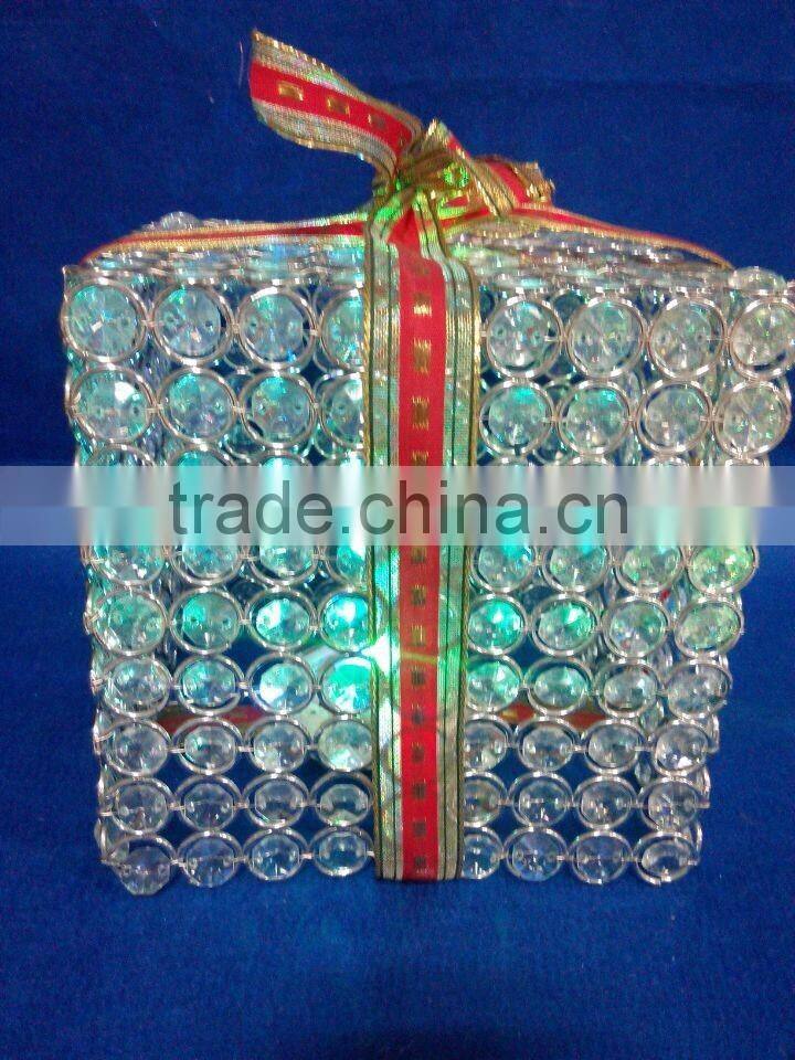 square diamond chrismas decorative metal gift box