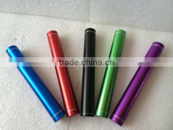Wholesale 3600mAh Mini Aluminum Round Tube Power Bank Charger
