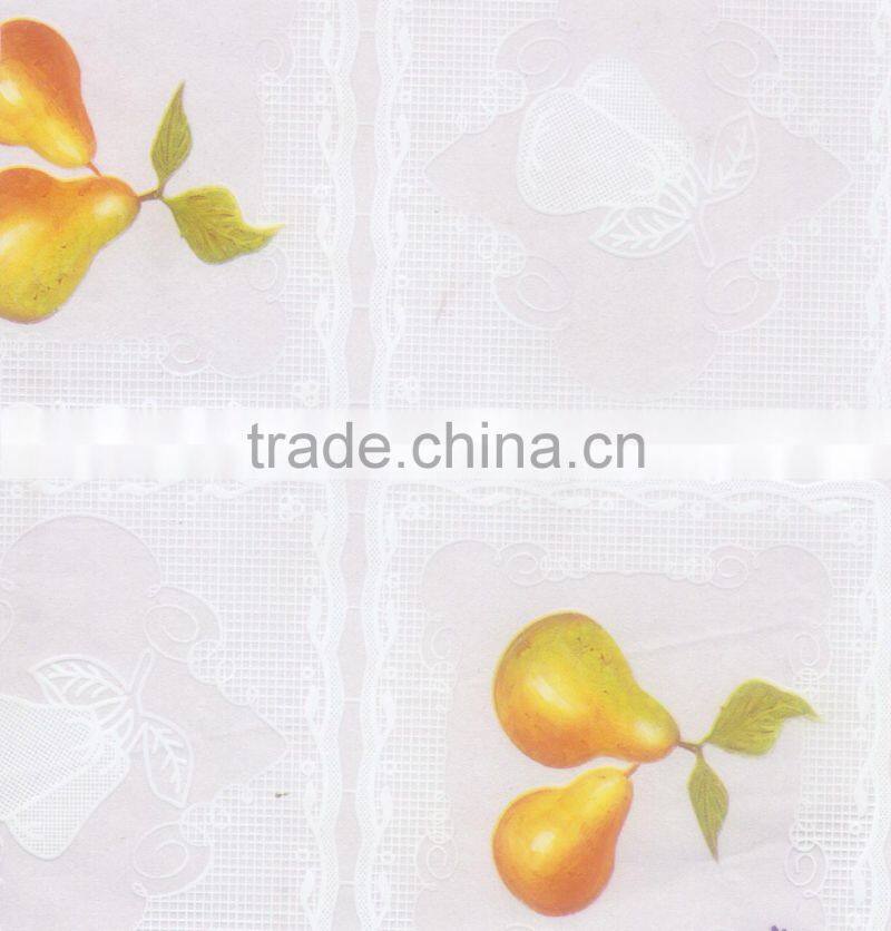 2016 NEW Style Designed HOT SELL Fashion Printed PVC clear plastic tablecloth