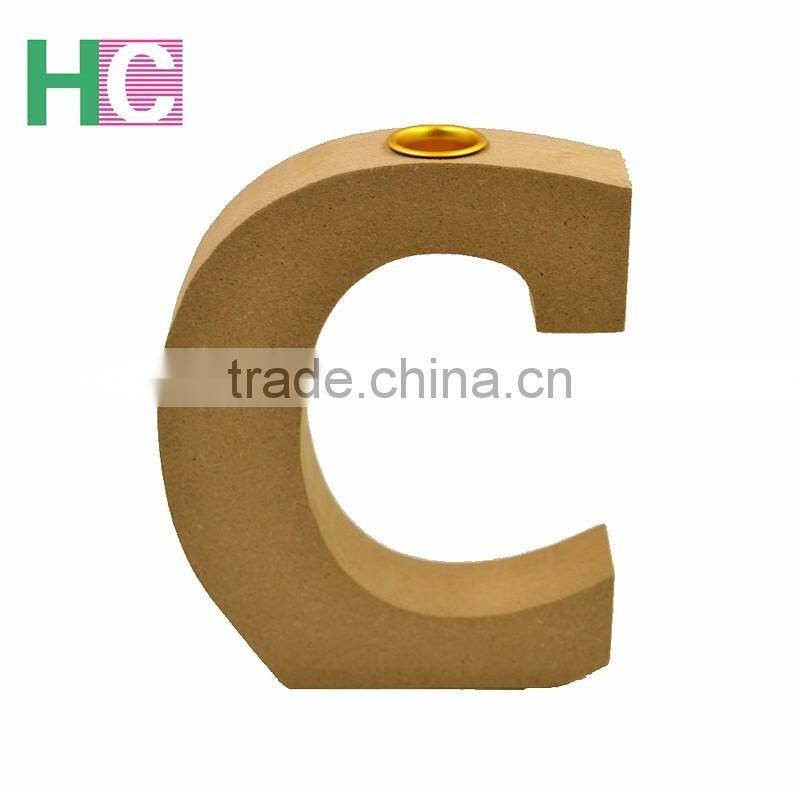 2017 high quality mdf wood candle holder in custom