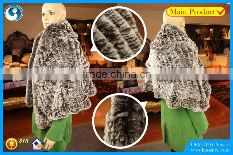High Quality Knitted Rex-Rabbit Shawl