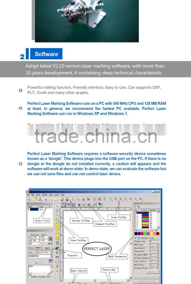 Handle fiber laser marking machine for Dates Packing Laser Marking System