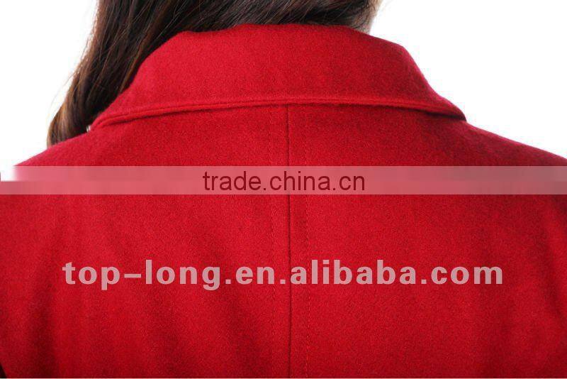 2012 women russian winter coat of melton clothing fashion textile stock